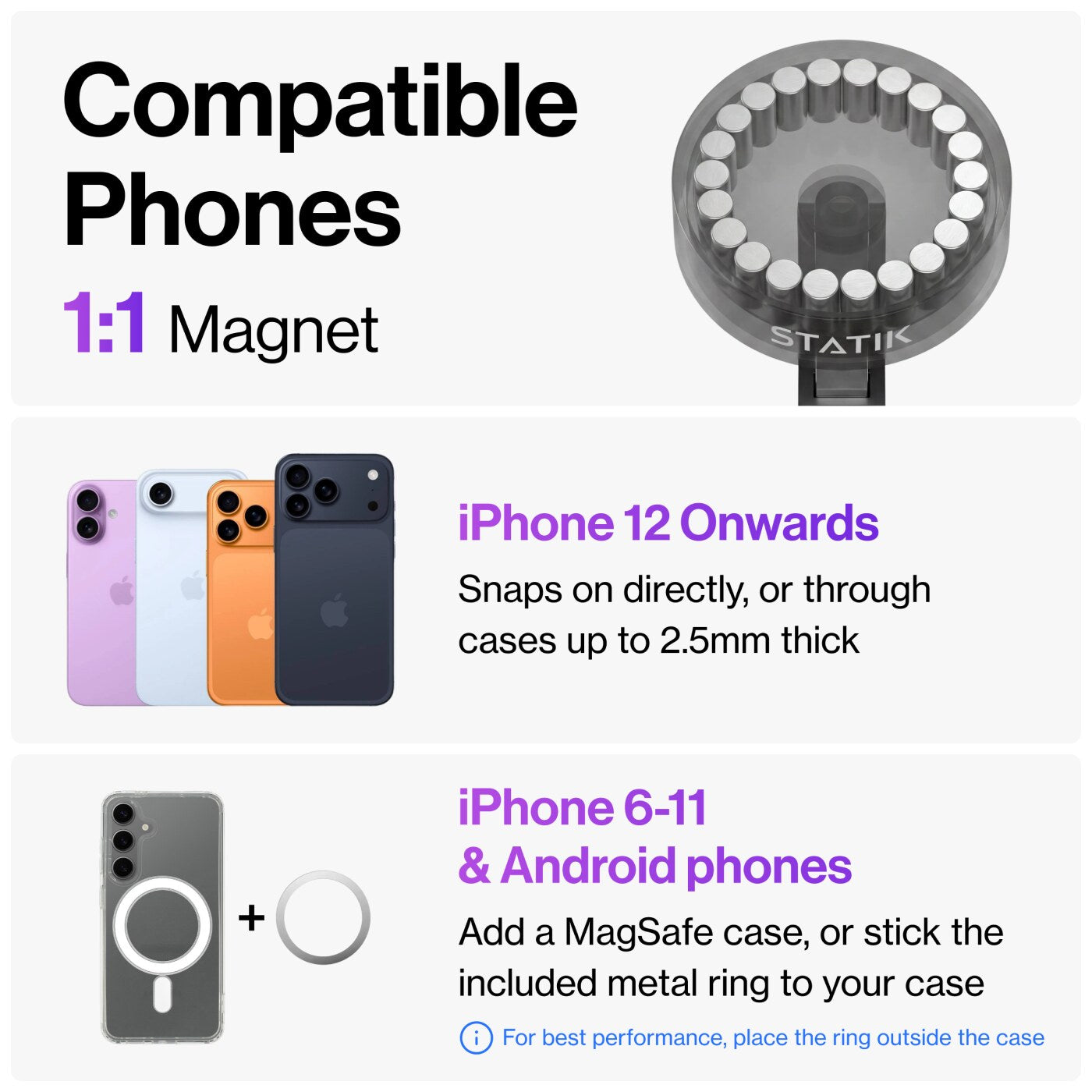 HyperMount | Vacuum Car Mount | Compatible with All Smart Phones | iPhone or Android