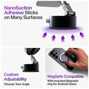 HyperMount | Vacuum Car Mount | Compatible with All Smart Phones | iPhone or Android