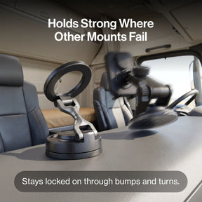 HyperMount | Vacuum Car Mount | Compatible with All Smart Phones | iPhone or Android