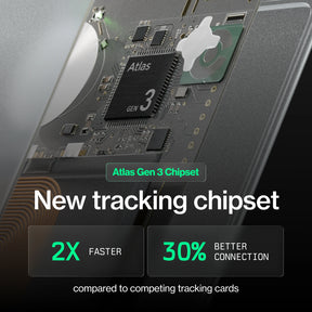 New tracking chipset, 2X faster with 30 percent better connection