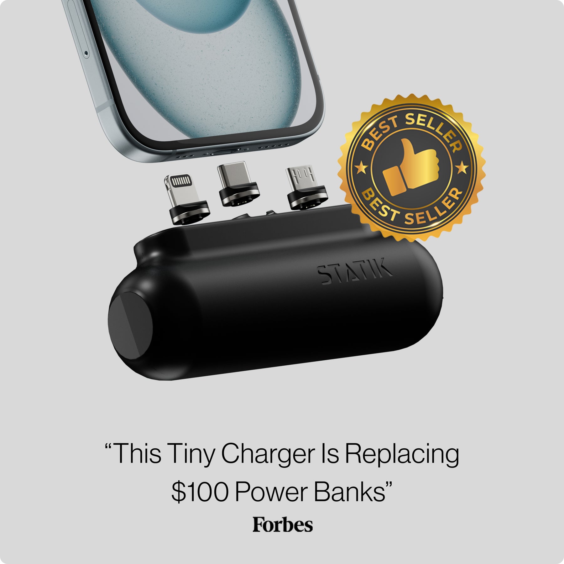 Snap-N-Charge | Ultra Tiny Power Bank | 70% Off LP4B