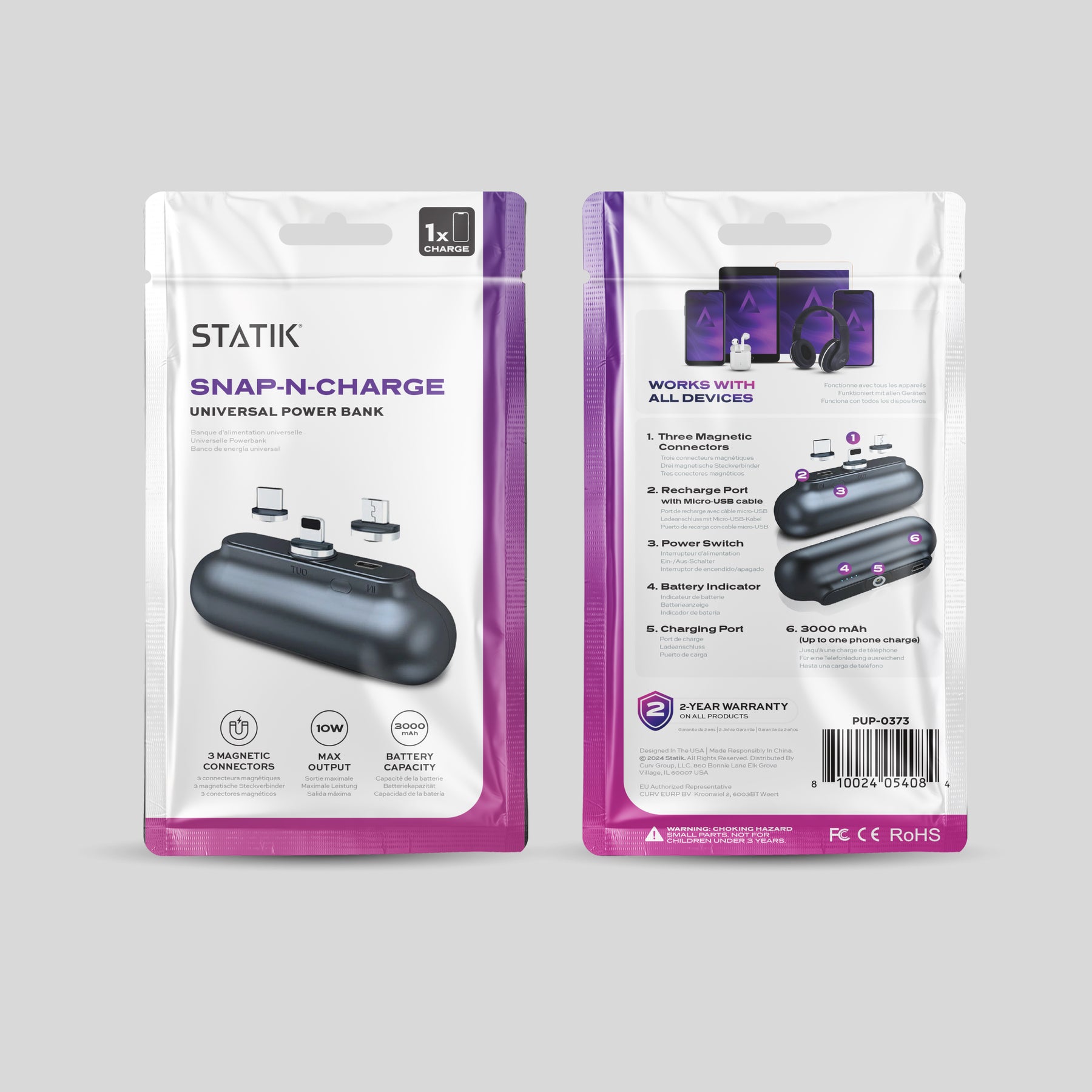 Snap-N-Charge | Ultra Tiny Power Bank | 70% Off LP4B