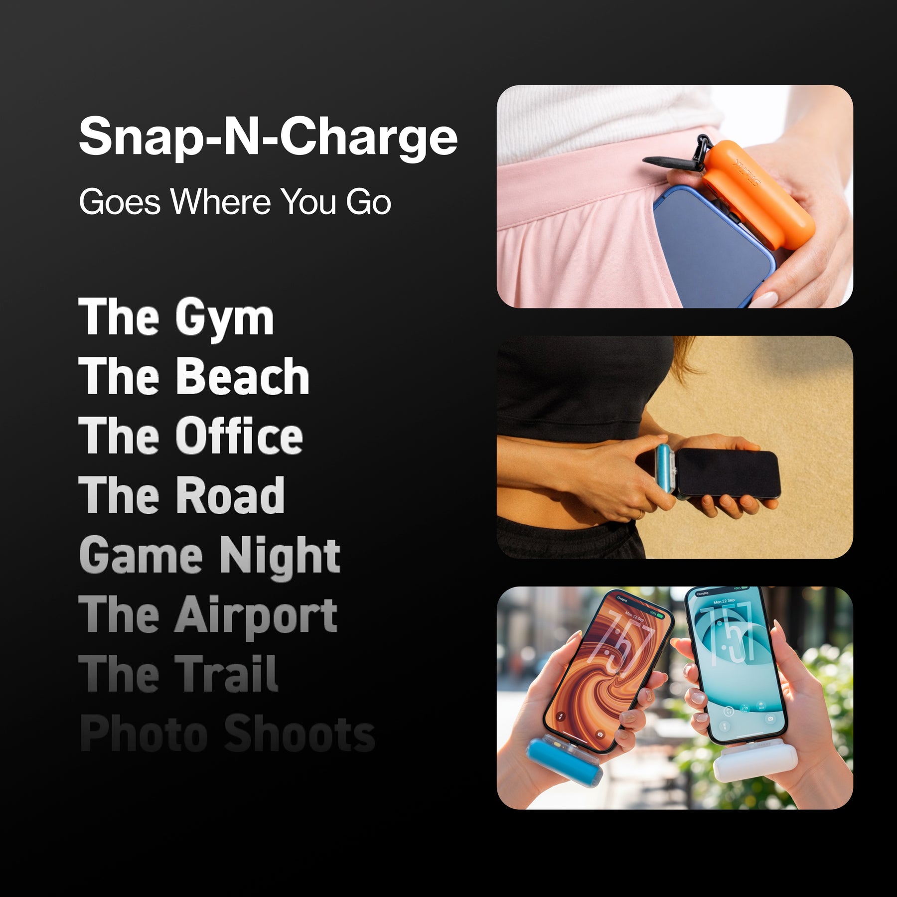 Snap-N-Charge | Ultra Tiny Power Bank | 70% Off LP4B