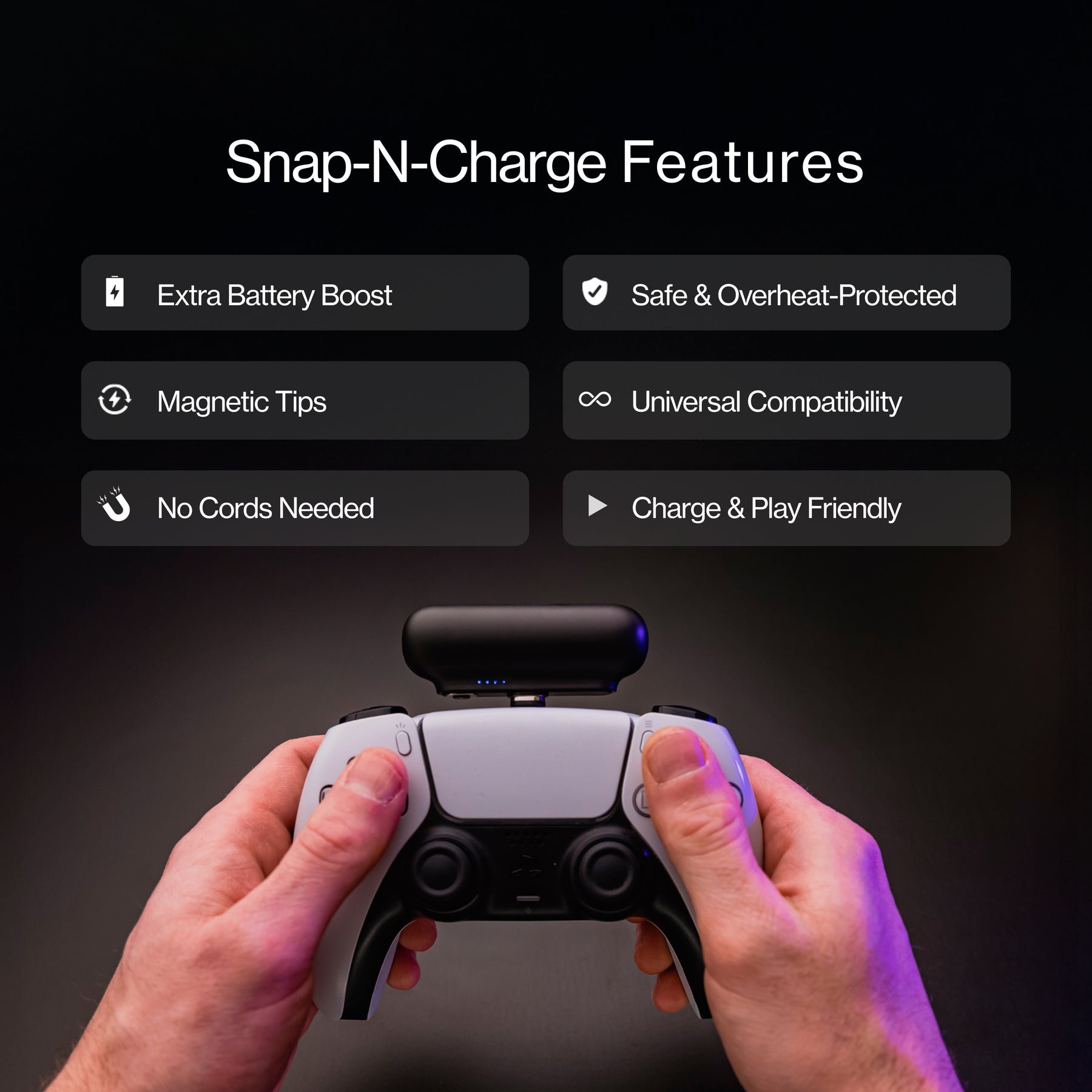 Snap-N-Charge | Ultra Tiny Power Bank | 70% Off LP4B
