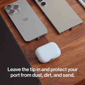 Magnetic Tips – leave the tip in to protect your port from dust, dirt and sand