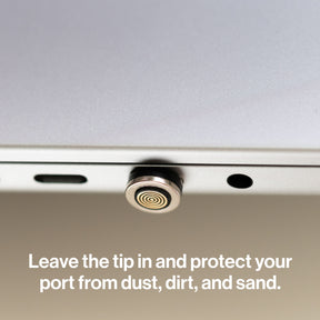 Magnetic Tips Pro – leave the tip in to protect your port from dust, dirt and sand