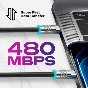 ツモチャージ | 100W シリコン充電ケーブル |黒