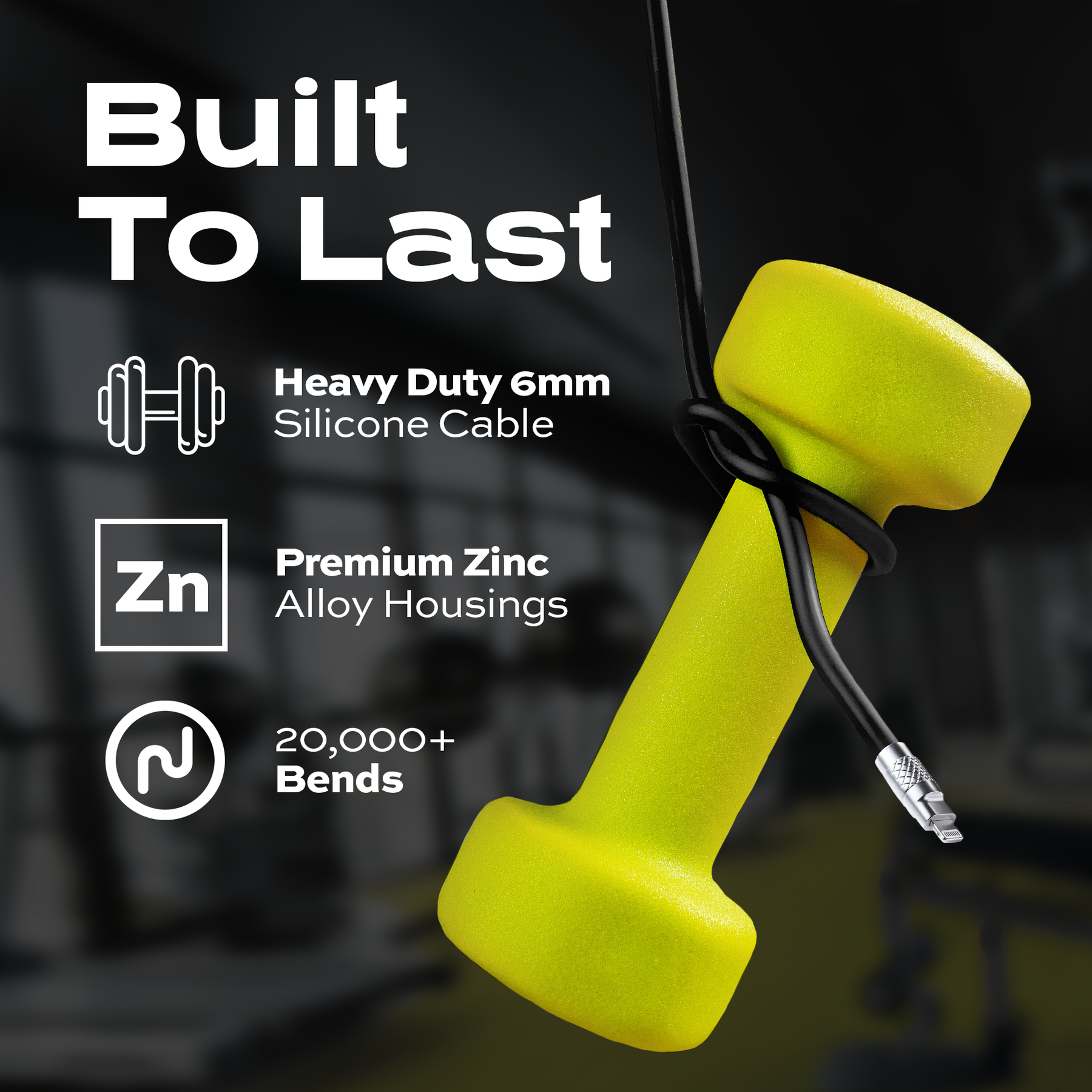 ツモチャージ | 100W シリコン充電ケーブル |黒